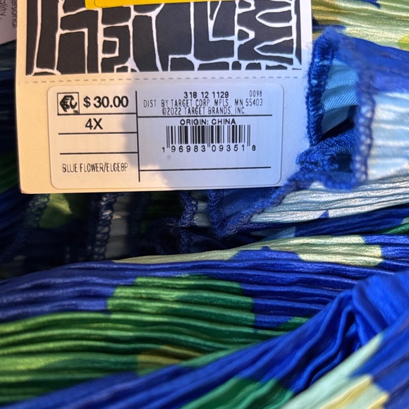 Target Blue Floral Wide Leg Pants - Picture 2 of 2